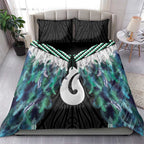 Aotearoa Korowai Motif Bedding Set Hei Matau Poutama Maori Pattern