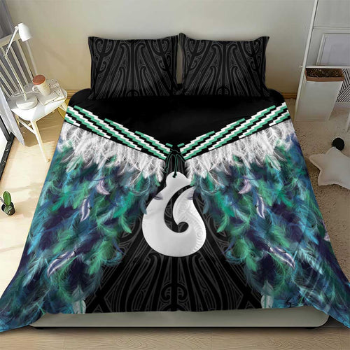 Aotearoa Korowai Motif Bedding Set Hei Matau Poutama Maori Pattern