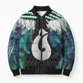 Aotearoa Korowai Motif Bomber Puffer Jacket Hei Matau Poutama Maori Pattern - Aussie Hoodie
