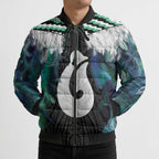 Aotearoa Korowai Motif Bomber Puffer Jacket Hei Matau Poutama Maori Pattern - Aussie Hoodie