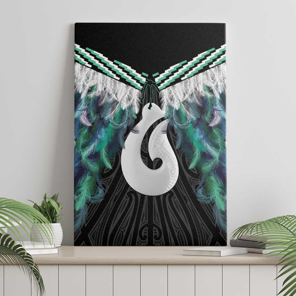 Aotearoa Korowai Motif Canvas Wall Art Hei Matau Poutama Maori Pattern