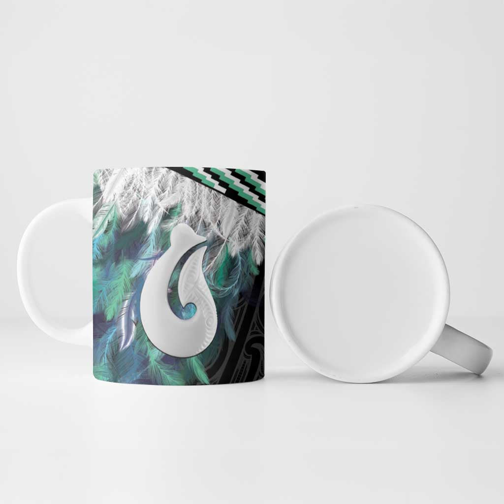 Aotearoa Korowai Motif Ceramic Mug Hei Matau Poutama Maori Pattern - Aussie Hoodie