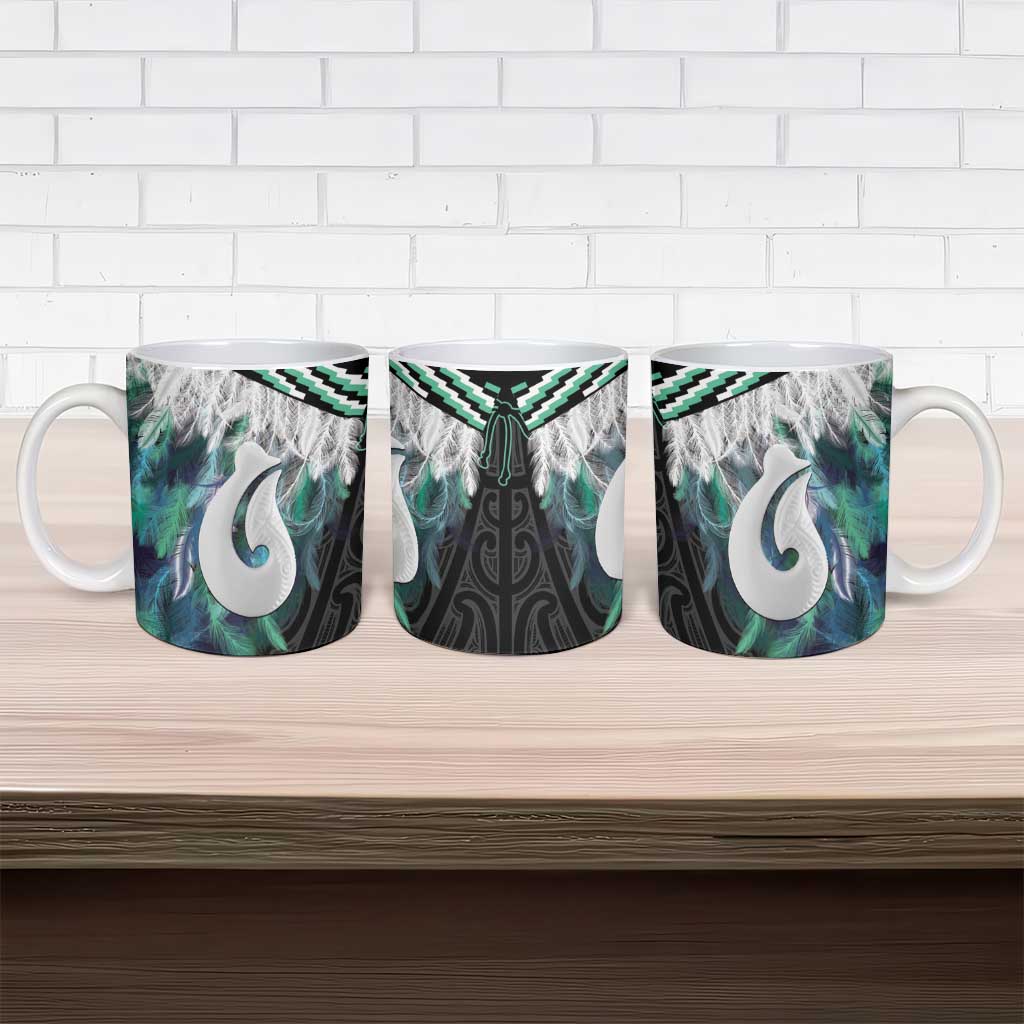 Aotearoa Korowai Motif Ceramic Mug Hei Matau Poutama Maori Pattern - Aussie Hoodie