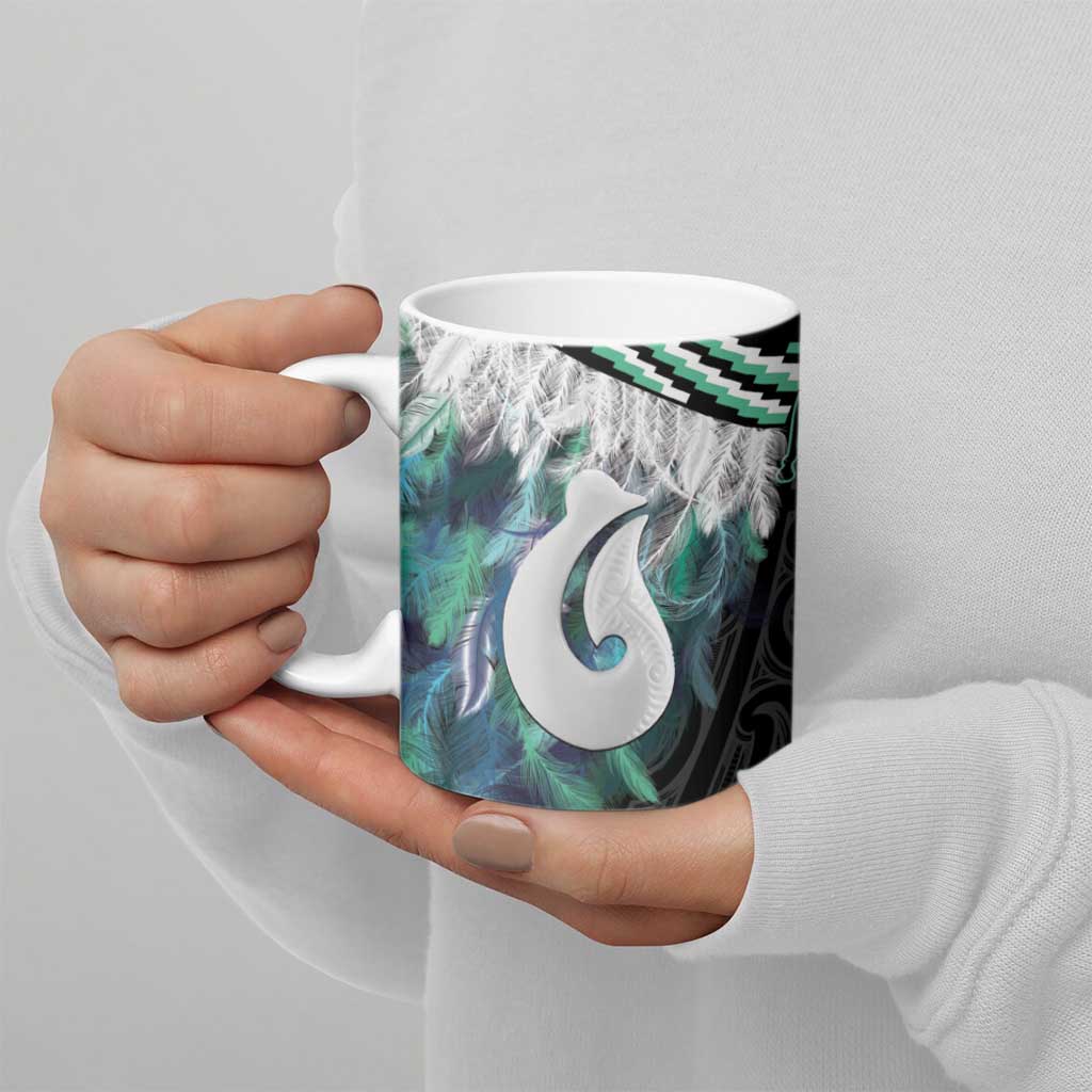 Aotearoa Korowai Motif Ceramic Mug Hei Matau Poutama Maori Pattern - Aussie Hoodie