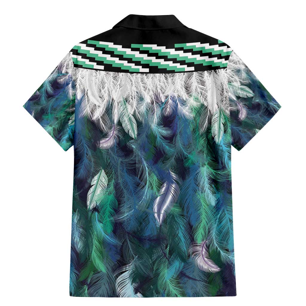 Aotearoa Korowai Motif Family Matching Mermaid Dress and Hawaiian Shirt Hei Matau Poutama Maori Pattern