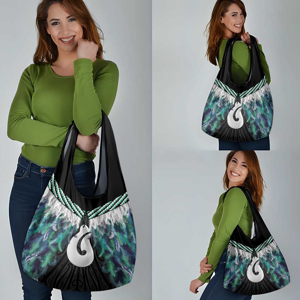 Aotearoa Korowai Motif Grocery Bag Hei Matau Poutama Maori Pattern