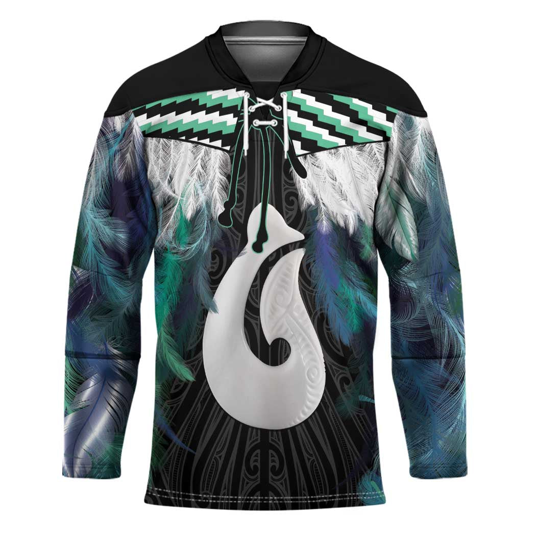 Aotearoa Korowai Motif Hockey Jersey Hei Matau Poutama Maori Pattern - Aussie Hoodie