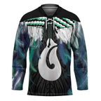 Aotearoa Korowai Motif Hockey Jersey Hei Matau Poutama Maori Pattern - Aussie Hoodie