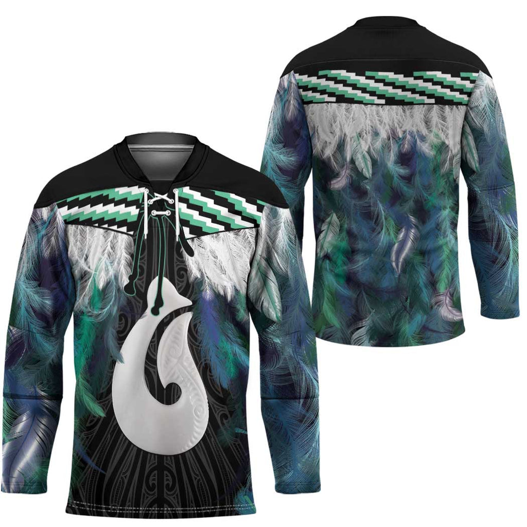 Aotearoa Korowai Motif Hockey Jersey Hei Matau Poutama Maori Pattern - Aussie Hoodie