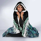 Aotearoa Korowai Motif Hooded Blanket Hei Matau Poutama Maori Pattern