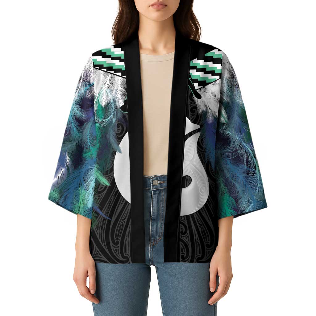 Aotearoa Korowai Motif Kimono Hei Matau Poutama Maori Pattern - Aussie Hoodie