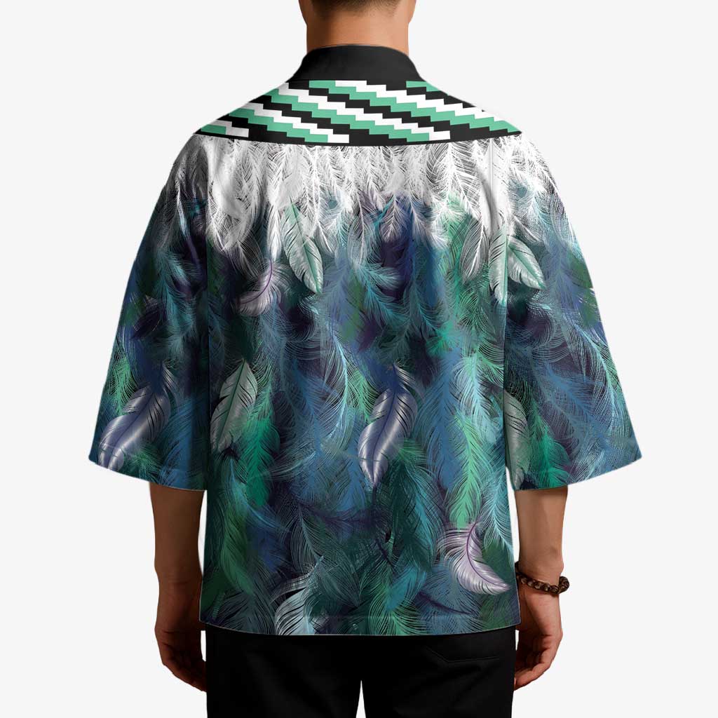 Aotearoa Korowai Motif Kimono Hei Matau Poutama Maori Pattern - Aussie Hoodie