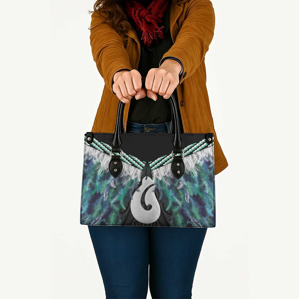 Aotearoa Korowai Motif Leather Bag Hei Matau Poutama Maori Pattern - Aussie Hoodie
