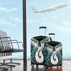 Aotearoa Korowai Motif Luggage Cover Hei Matau Poutama Maori Pattern