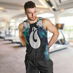 Aotearoa Korowai Motif Men Tank Top Hei Matau Poutama Maori Pattern