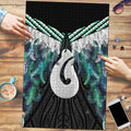 Aotearoa Korowai Motif Puzzle Hei Matau Poutama Maori Pattern - Aussie Hoodie
