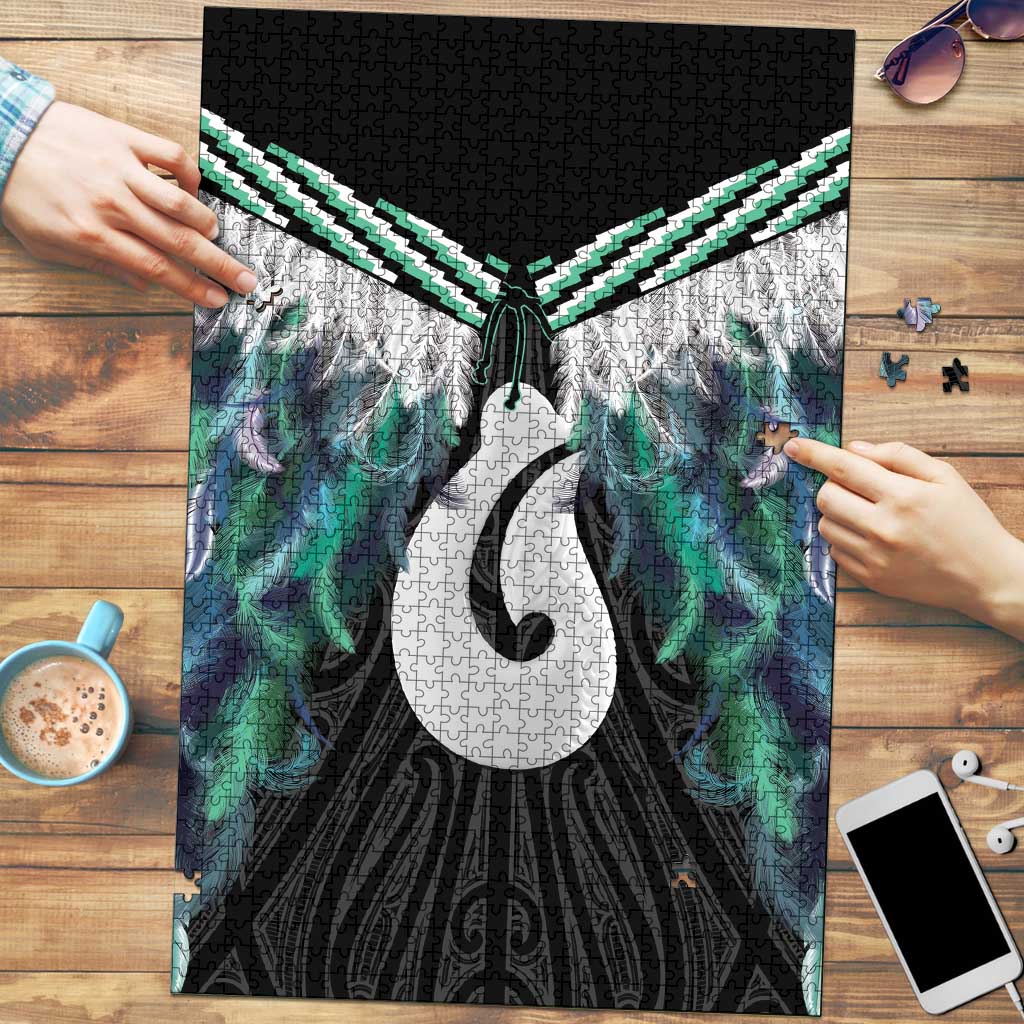 Aotearoa Korowai Motif Puzzle Hei Matau Poutama Maori Pattern - Aussie Hoodie