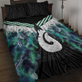 Aotearoa Korowai Motif Quilt Bed Set Hei Matau Poutama Maori Pattern