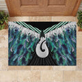 Aotearoa Korowai Motif Rubber Doormat Hei Matau Poutama Maori Pattern
