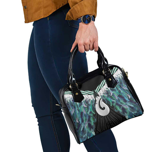 Aotearoa Korowai Motif Shoulder Handbag Hei Matau Poutama Maori Pattern