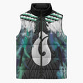 Aotearoa Korowai Motif Sleeveless Puffer Jacket Hei Matau Poutama Maori Pattern - Aussie Hoodie