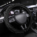 Aotearoa Korowai Motif Steering Wheel Cover Hei Matau Poutama Maori Pattern