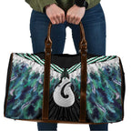 Aotearoa Korowai Motif Travel Bag Hei Matau Poutama Maori Pattern - Aussie Hoodie