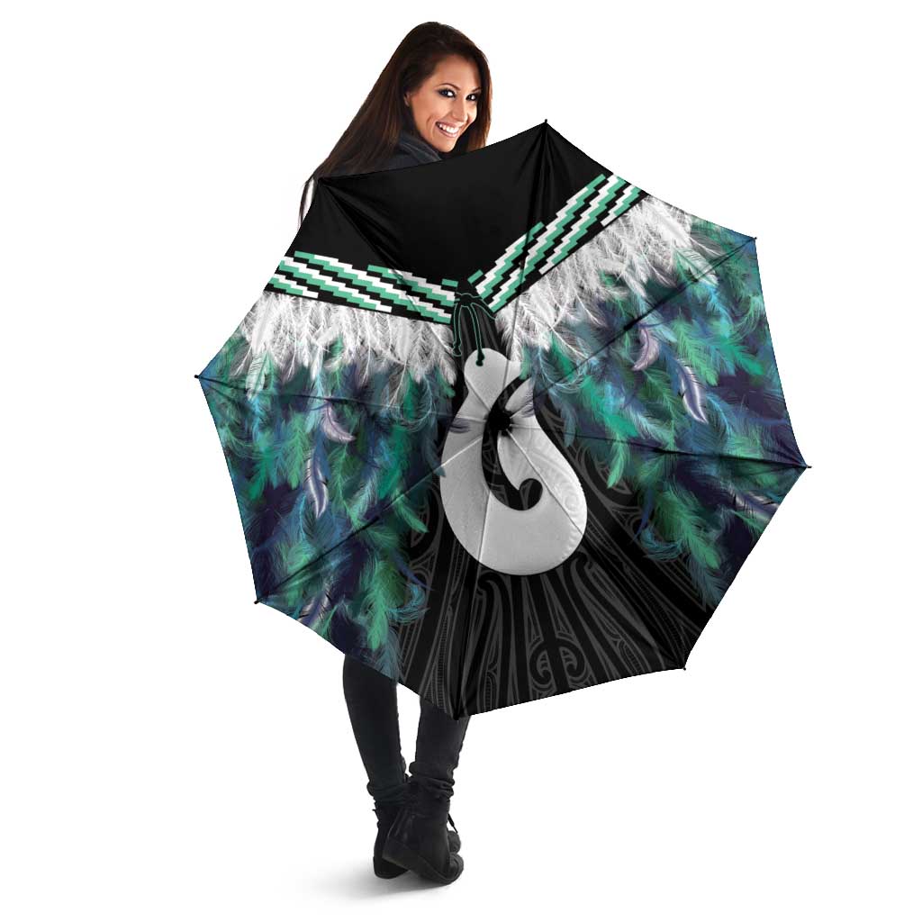 Aotearoa Korowai Motif Umbrella Hei Matau Poutama Maori Pattern - Aussie Hoodie