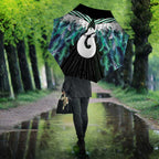 Aotearoa Korowai Motif Umbrella Hei Matau Poutama Maori Pattern - Aussie Hoodie