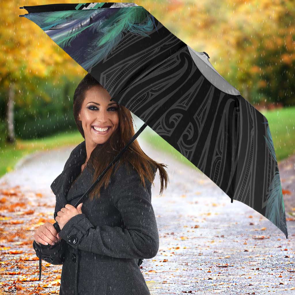 Aotearoa Korowai Motif Umbrella Hei Matau Poutama Maori Pattern - Aussie Hoodie