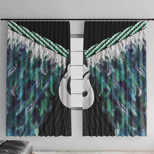 Aotearoa Korowai Motif Window Curtain Hei Matau Poutama Maori Pattern