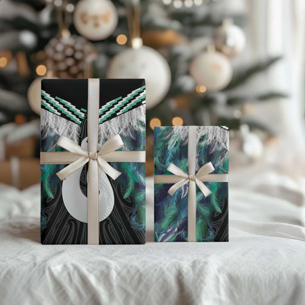Aotearoa Korowai Motif Wrapping Paper Hei Matau Poutama Maori Pattern - Aussie Hoodie