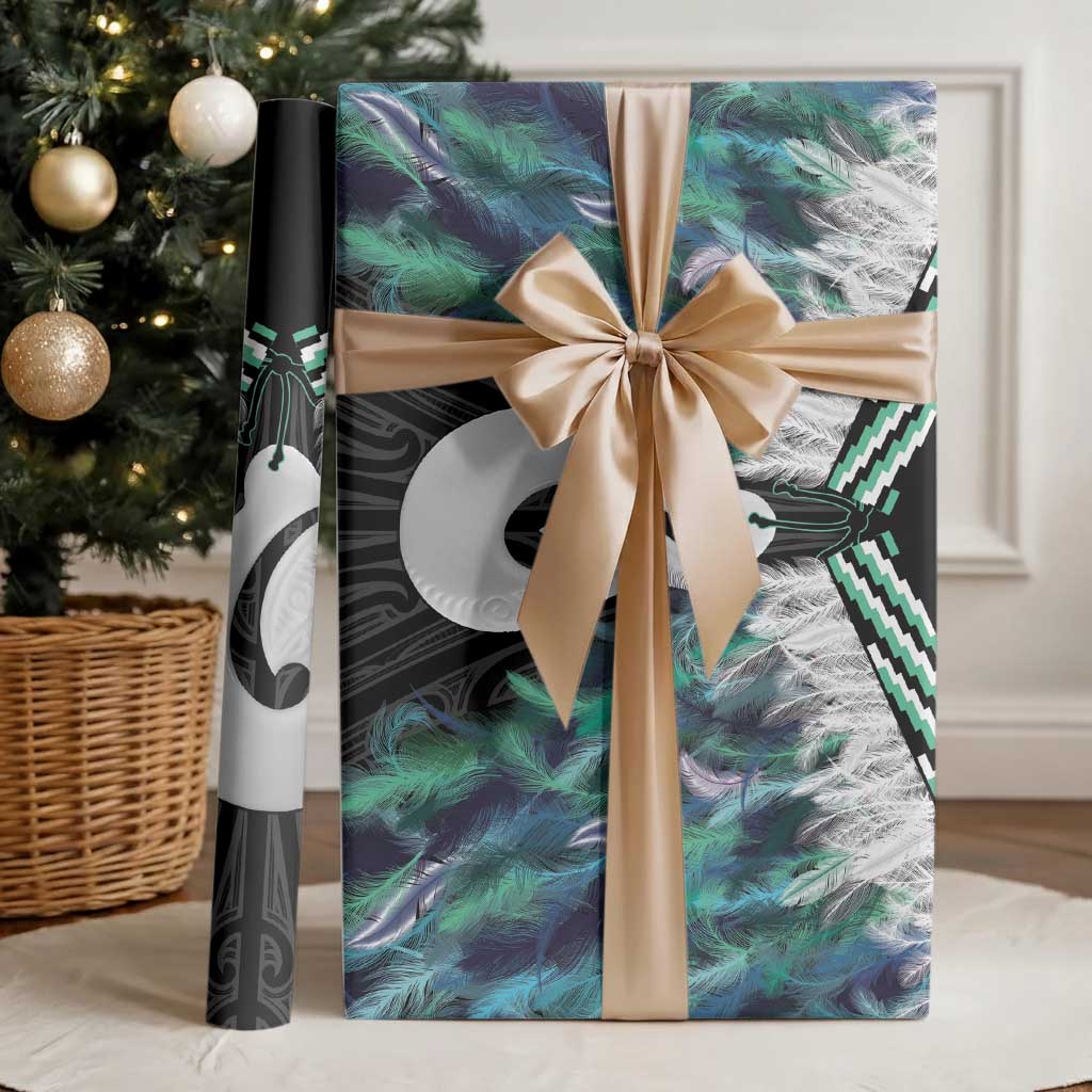 Aotearoa Korowai Motif Wrapping Paper Hei Matau Poutama Maori Pattern - Aussie Hoodie