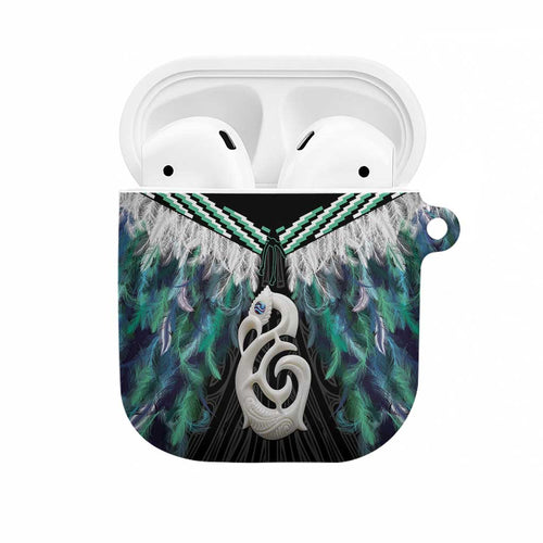 Aotearoa Korowai Motif AirPods Case Hei Manaia Poutama Maori Pattern - Aussie Hoodie