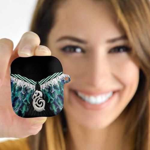Aotearoa Korowai Motif AirPods Case Hei Manaia Poutama Maori Pattern - Aussie Hoodie