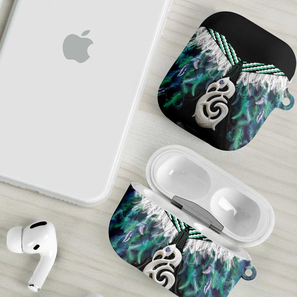 Aotearoa Korowai Motif AirPods Case Hei Manaia Poutama Maori Pattern - Aussie Hoodie