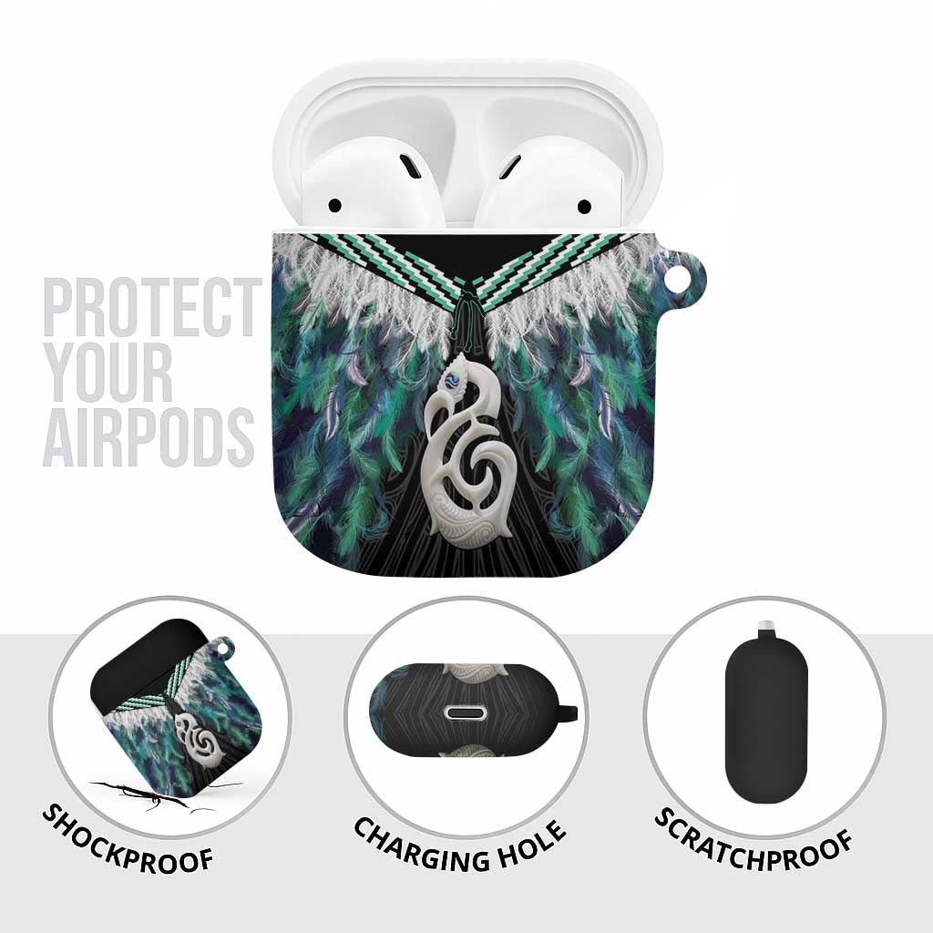 Aotearoa Korowai Motif AirPods Case Hei Manaia Poutama Maori Pattern - Aussie Hoodie