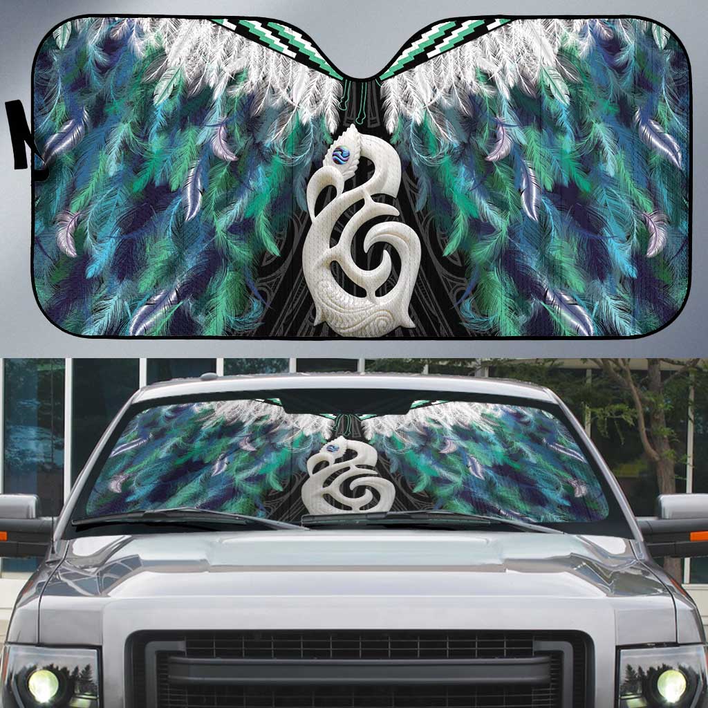 Aotearoa Korowai Motif Auto Sun Shade Hei Manaia Poutama Maori Pattern - Aussie Hoodie
