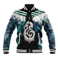 Aotearoa Korowai Motif Baseball Jacket Hei Manaia Poutama Maori Pattern