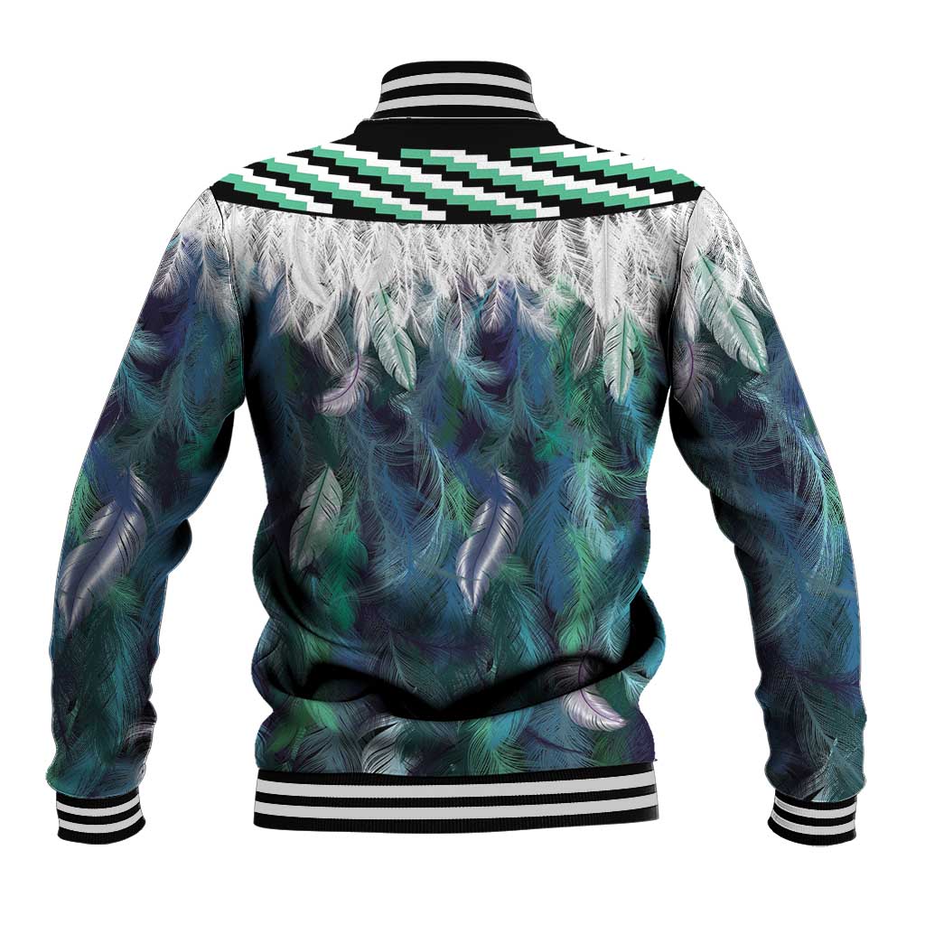 Aotearoa Korowai Motif Baseball Jacket Hei Manaia Poutama Maori Pattern