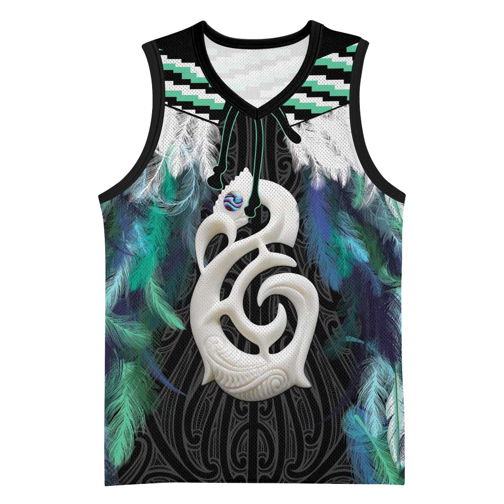 Aotearoa Korowai Motif Basketball Jersey Hei Manaia Poutama Maori Pattern - Aussie Hoodie