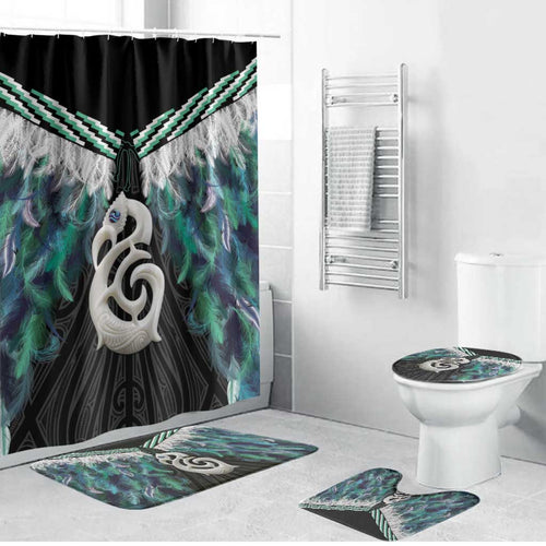 Aotearoa Korowai Motif Bathroom Set Hei Manaia Poutama Maori Pattern - Aussie Hoodie