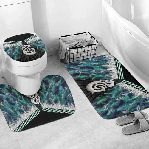 Aotearoa Korowai Motif Bathroom Set Hei Manaia Poutama Maori Pattern - Aussie Hoodie