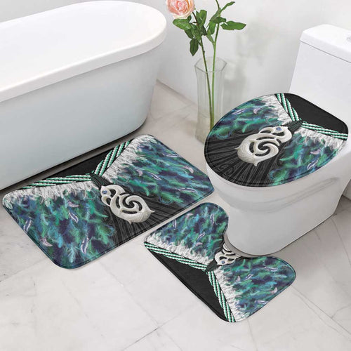 Aotearoa Korowai Motif Bathroom Set Hei Manaia Poutama Maori Pattern - Aussie Hoodie
