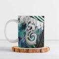 Aotearoa Korowai Motif Ceramic Mug Hei Manaia Poutama Maori Pattern - Aussie Hoodie