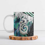 Aotearoa Korowai Motif Ceramic Mug Hei Manaia Poutama Maori Pattern - Aussie Hoodie