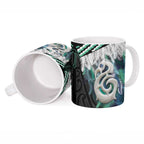 Aotearoa Korowai Motif Ceramic Mug Hei Manaia Poutama Maori Pattern - Aussie Hoodie