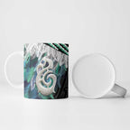 Aotearoa Korowai Motif Ceramic Mug Hei Manaia Poutama Maori Pattern - Aussie Hoodie