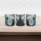 Aotearoa Korowai Motif Ceramic Mug Hei Manaia Poutama Maori Pattern - Aussie Hoodie