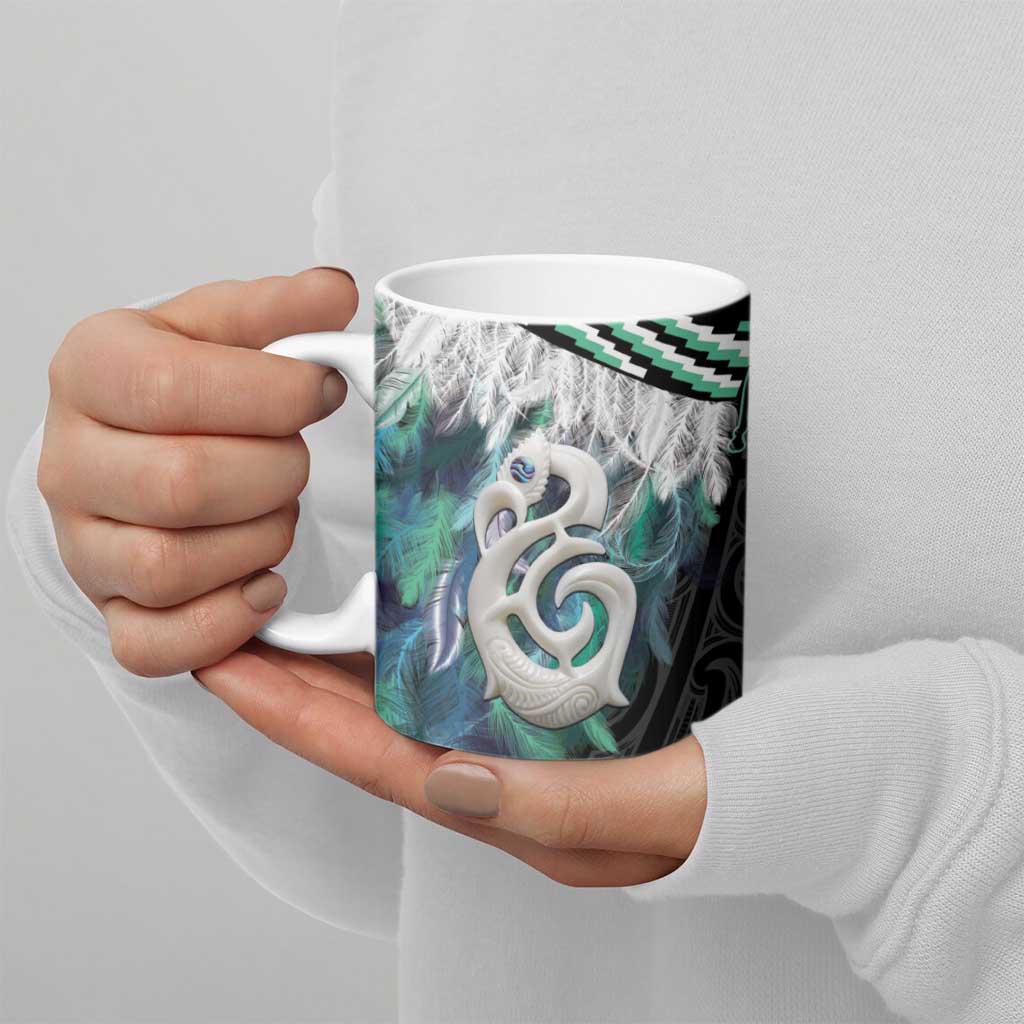 Aotearoa Korowai Motif Ceramic Mug Hei Manaia Poutama Maori Pattern - Aussie Hoodie